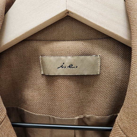 i.e. Brown Blazer Single Breasted One Button Lined Jacket Size 10 - Picture 3 of 13